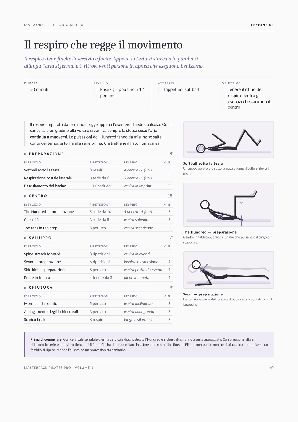 Pagina reale del MasterPack Pilates Pro 1