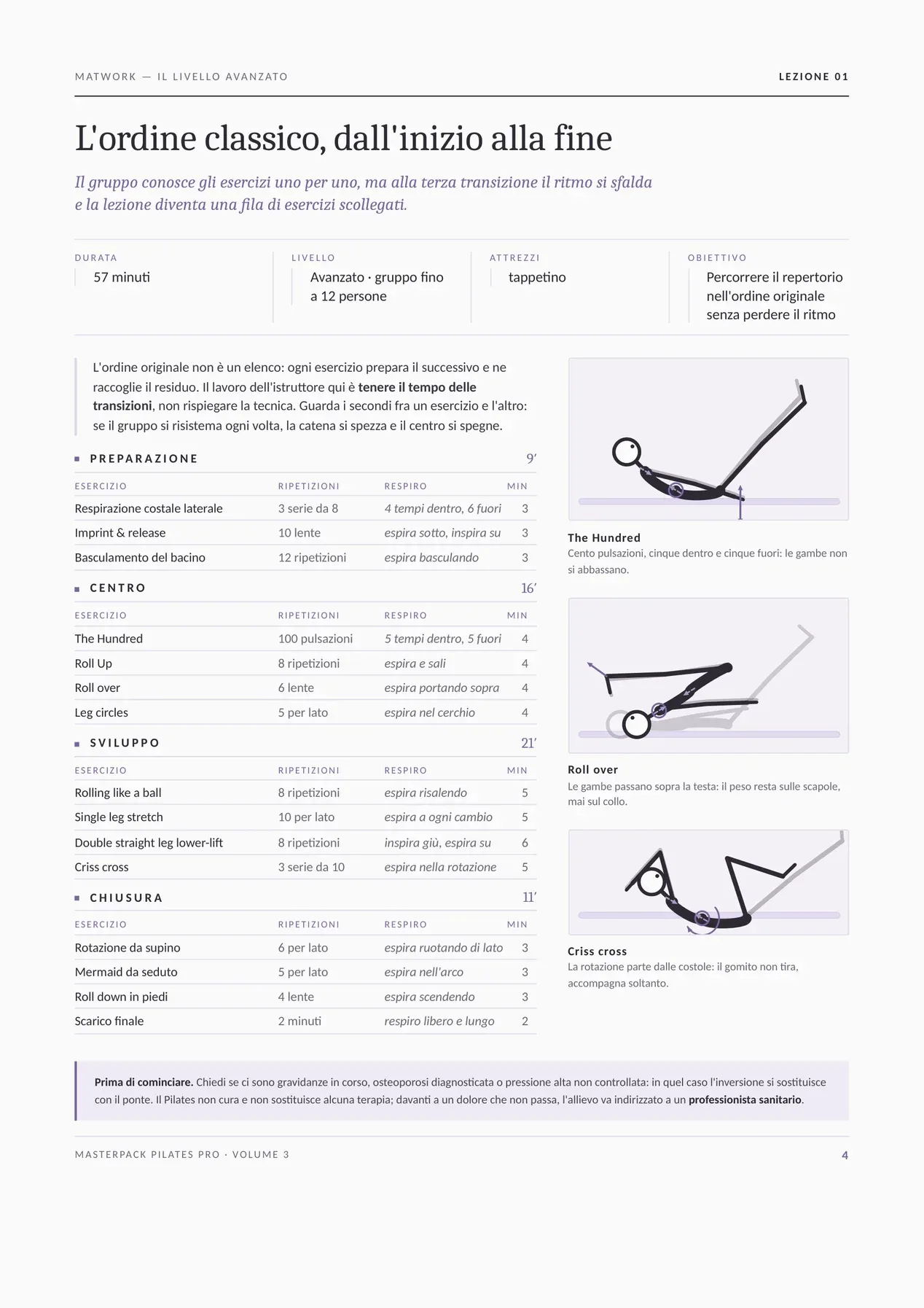 Pagina reale del MasterPack Pilates Pro 2